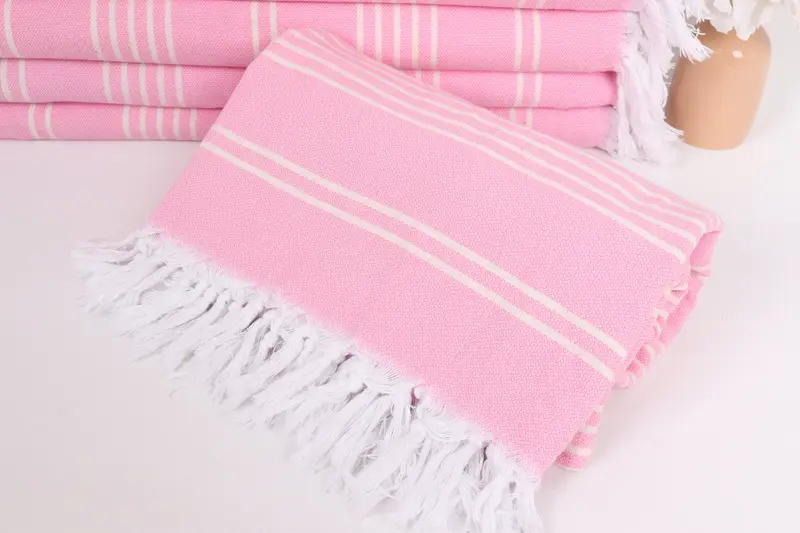 Custom Blanket, Bridal Shower Gift, Monogram Beach Blanket, Bridal Shower Favors, Woven Blanket, Turkish Bedspread, 96x70 Cotton Striped Towel - 4