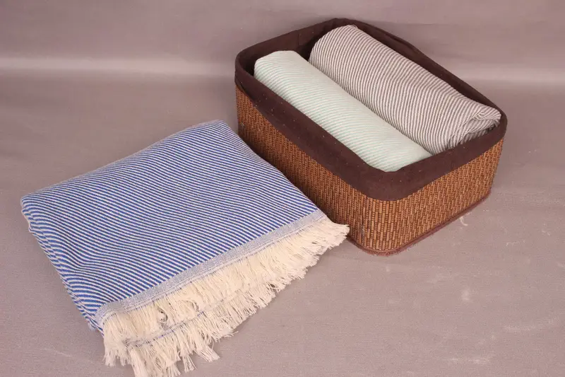 Bathroom Towel, Extra large Turkish bath towel, Turkish hand towel, Lightweight Turkish towel, 70x36 Cotton Striped Towel, Yoga Towel, Beach towel - 6