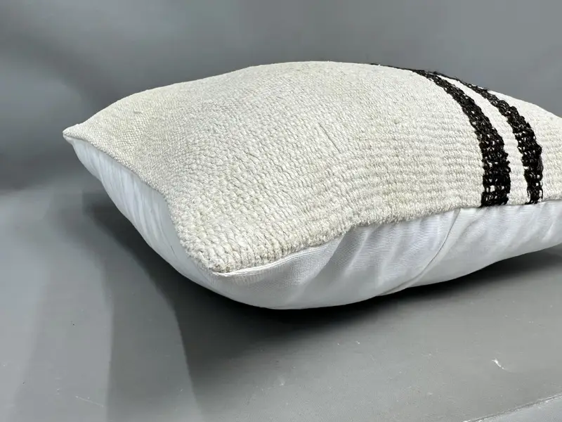 24x24 White Cushion Cover, Pillow Sham, Antique Pillows, Traditional Pillow Case, Vintage Kilim Throw Pillow, Pillow for Couch - 6