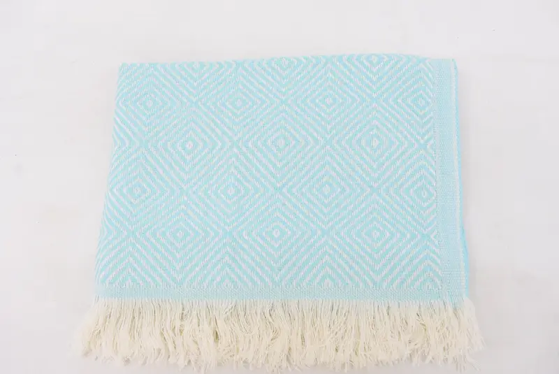 Monogram Hand Towel, Personalized Dish Towel, 28x20 Cotton Diamond Towel, Turkish Tea Towel, Travel Towel, Wedding Shower Gift, Guest Towel - 4