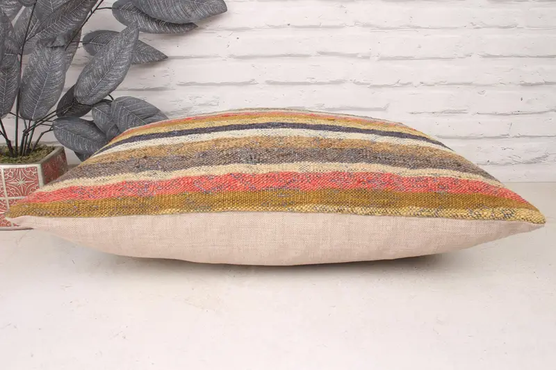 Shabby Chic Cushion Case, Kilim Cushion Sham, Cushion, Interior Designer Pillow, 16x24 Green Pillow Case, Ethnical Kilim Rug Pillow - 5