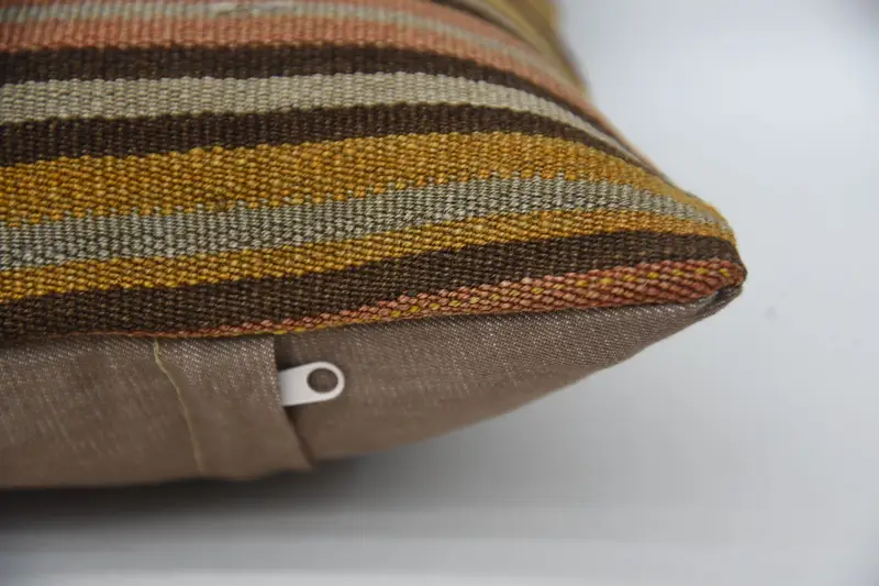 Kilim Pillow, Pillow for Couch, Boho Pillow Sham Cover, Bolster Cushion Cover, Pillow Sham, 12x20 Brown Pillow, Aztec Pillow - 5