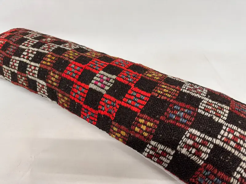 Cushion Cover, Office Chair Pillow Sham, Vintage Pillow, 12x43 White Cushion Cover, Vintage Kilim Throw Pillow, Home Decor Pillow - 6