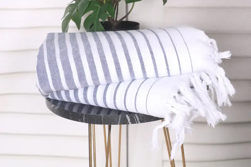 Bridesmaid Gift Towel, Housewarming Gift, Best Friend Gift Ideas, Turkish Towel USA, 68x36 Cotton Striped Towel, Large Turkish Towel, Travel Towel - 3