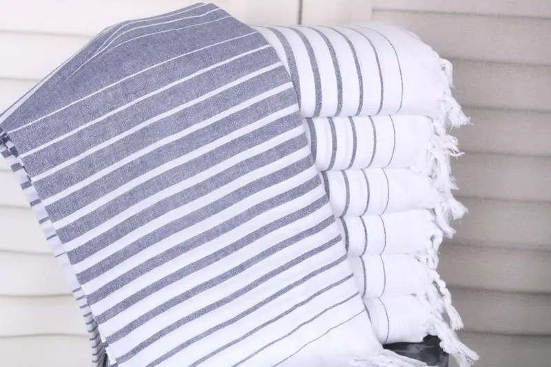 Bridesmaid Gift Towel, Housewarming Gift, Best Friend Gift Ideas, Turkish Towel USA, 68x36 Cotton Striped Towel, Large Turkish Towel, Travel Towel - 1