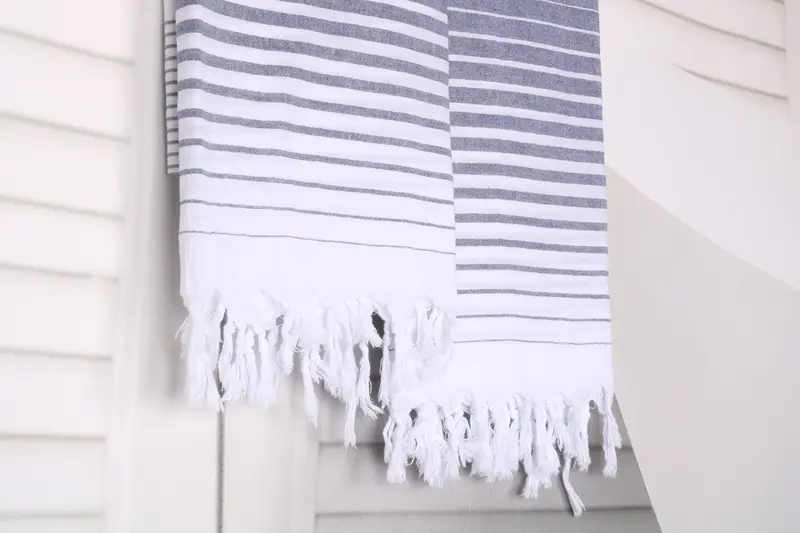 Bridesmaid Gift Towel, Housewarming Gift, Best Friend Gift Ideas, Turkish Towel USA, 68x36 Cotton Striped Towel, Large Turkish Towel, Travel Towel - 8