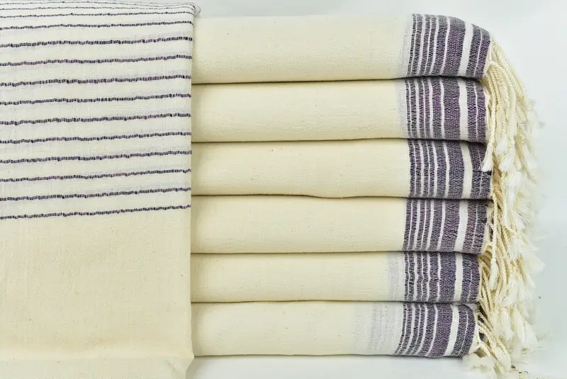 Fouta towel, Personalized Bridesmaid Gift, 68x36 Cotton Striped Towel, Valentines Day Gift For Him, Handmade Turkish Towel, Personalized Beach Towel - 1