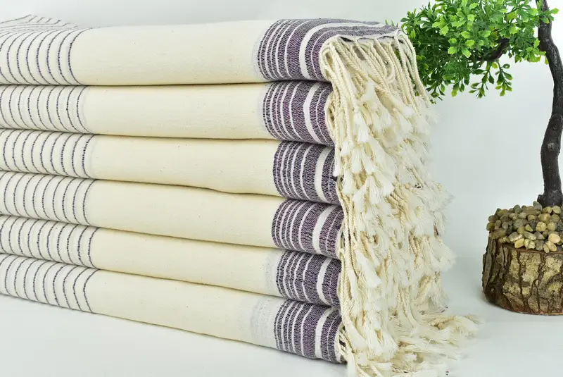 Fouta towel, Personalized Bridesmaid Gift, 68x36 Cotton Striped Towel, Valentines Day Gift For Him, Handmade Turkish Towel, Personalized Beach Towel - 3
