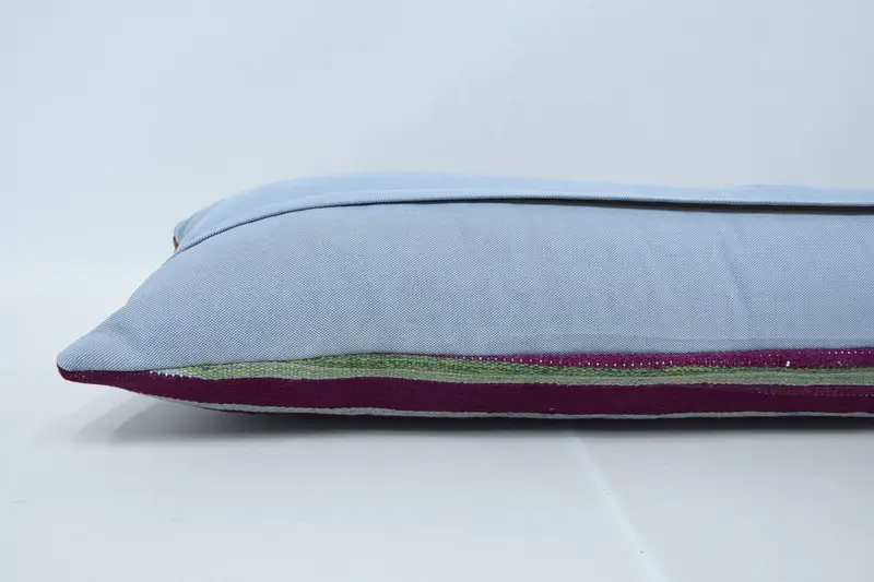 12x48 Green Cushion Case, Floor Pillow Case, Vintage Kilim Throw Pillow, Pillow for Couch, Ethnic Cushion, Knitted Cushion, Boho Pillow, Pillow Case - 6