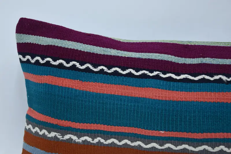 12x48 Green Cushion Case, Floor Pillow Case, Vintage Kilim Throw Pillow, Pillow for Couch, Ethnic Cushion, Knitted Cushion, Boho Pillow, Pillow Case - 2