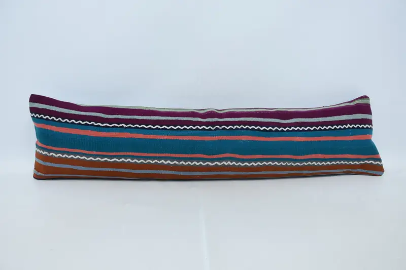12x48 Green Cushion Case, Floor Pillow Case, Vintage Kilim Throw Pillow, Pillow for Couch, Ethnic Cushion, Knitted Cushion, Boho Pillow, Pillow Case - 1