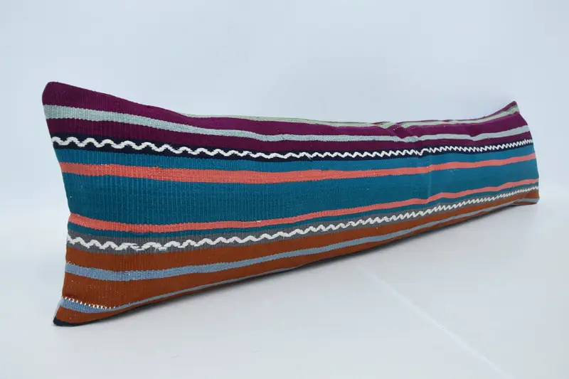 12x48 Green Cushion Case, Floor Pillow Case, Vintage Kilim Throw Pillow, Pillow for Couch, Ethnic Cushion, Knitted Cushion, Boho Pillow, Pillow Case - 3