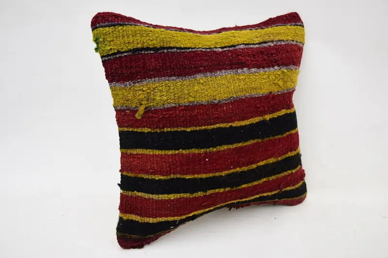 12x12 Red Pillow Cover, Cushion, Turkish Pillow, Kilim Pillow, Bed Pillow, Couch Pillow Case, Outdoor Cushion, Kilim Pillow Cover - 2
