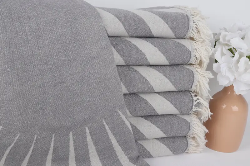 Beach Towel Gift, Anniversary Gift For Her, Wedding Hand Made Gift, Organic Turkish towel, 70x36 Cotton Sun Design Towel, Bachelorette Party Gifts - 2