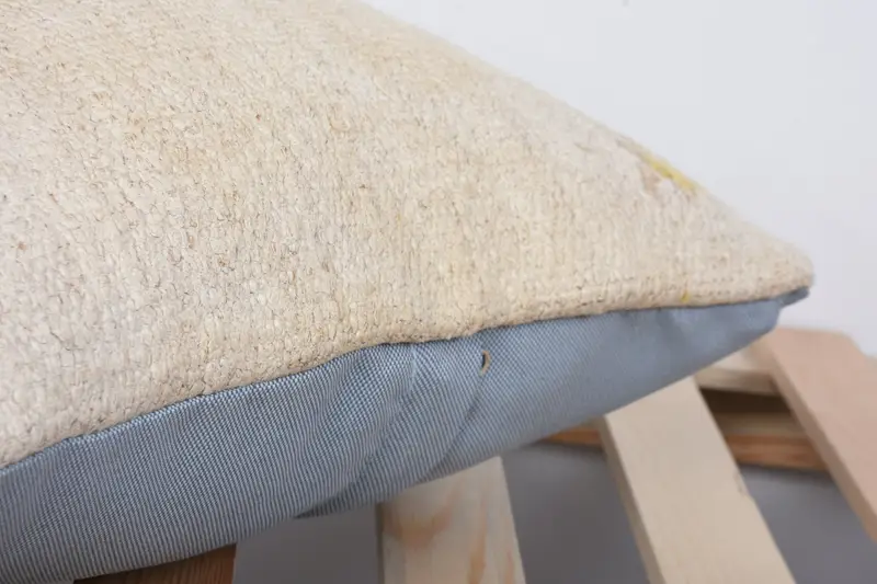 Home Decor Pillow, Boho Pillow Sham Cover, Kilim Cushion Sham, 16x16 Yellow Cushion Cover, Square Throw Pillow Case, Cushion Cover - 7