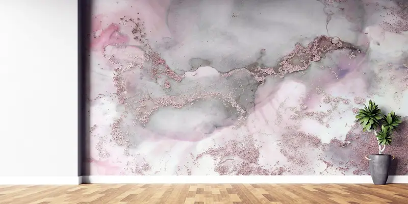 Bright Wall Paper, Pink And Gray Marble, Wall Paper Peel and Stick, Pink Wallpaper, 3d Wall Paper, Luxury Marble Wall Art, - 9