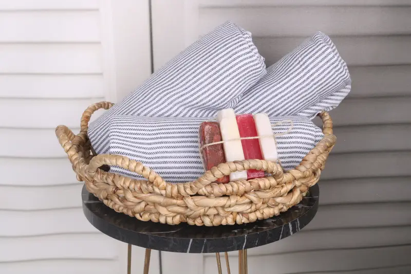 Bridesmaid Gift, Spa Towel, Home Gift, Sand-free towel, Bachelorette Party Gifts Bridesmaids, Luxury Beach Towel, 70x40 Cotton Striped Towel - 4