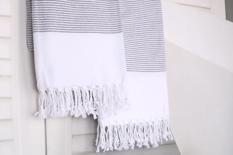 Bridesmaid Gift, Spa Towel, Home Gift, Sand-free towel, Bachelorette Party Gifts Bridesmaids, Luxury Beach Towel, 70x40 Cotton Striped Towel - 8
