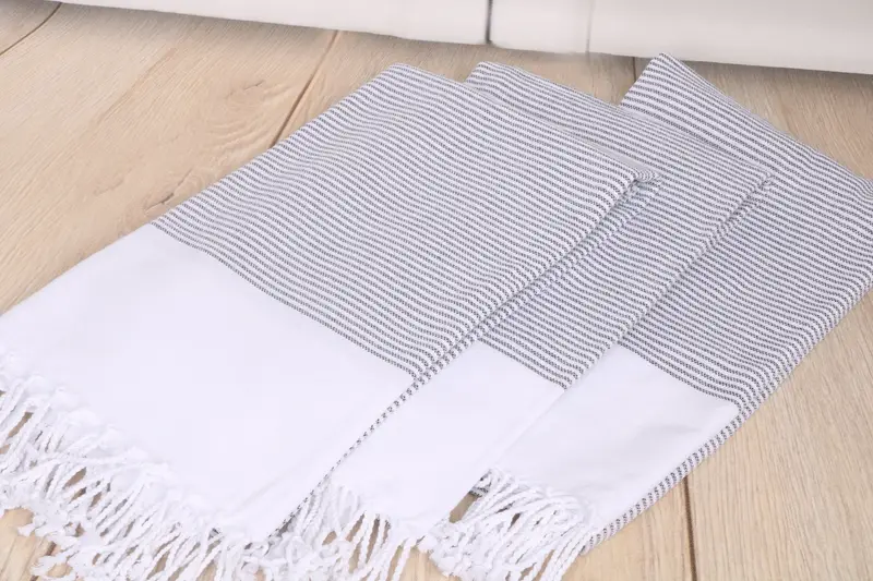 Bridesmaid Gift, Spa Towel, Home Gift, Sand-free towel, Bachelorette Party Gifts Bridesmaids, Luxury Beach Towel, 70x40 Cotton Striped Towel - 6