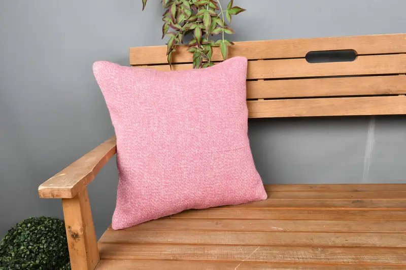 18x18 Pink Cushion, Cushion Case, Pillow for Sofa, Vintage Kilim Pillow, Designer Throw Pillow Case, Vintage Kilim Throw Pillow - 1