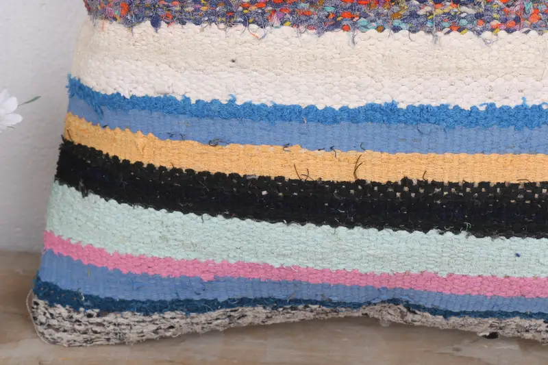 Bed Pillow, Ethnical Kilim Rug Pillow, Pillow for Sofa, Antique Pillows, 20x20 White Pillow Sham, Hippie Throw Cushion Case, Pillow Sham - 3