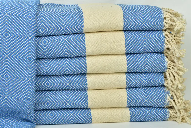 Personalized Wedding Gift, Lightweight Turkish towel, 80x40 Cotton Diamond Towel, Custom Wedding Towel, Decorative Towel, Fouta towel, Xmas Gifts - 1