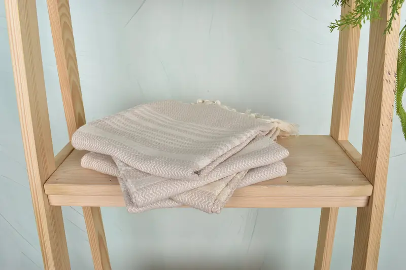 40x18 Cotton Striped Towel, Gift For Best Friend, Gift For The Home Decor, Monogram Kitchen Towel, Monogram Hand Towel, Personalized Dish Towel - 7