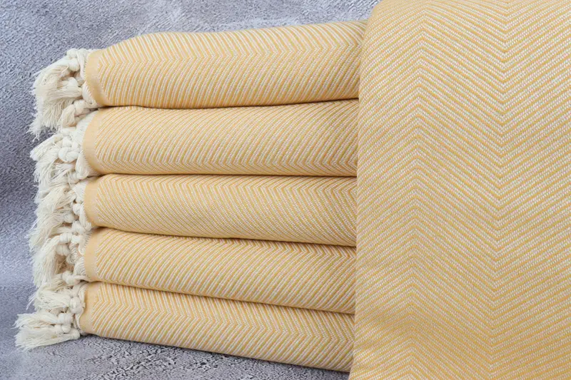 Bedspread, 84x68 Cotton Zig zag Towel, Best Friend Christmas Gift, Personalized Gifts, Custom Blanket, Organic Throw, Beach Theme Wedding Gift - 1