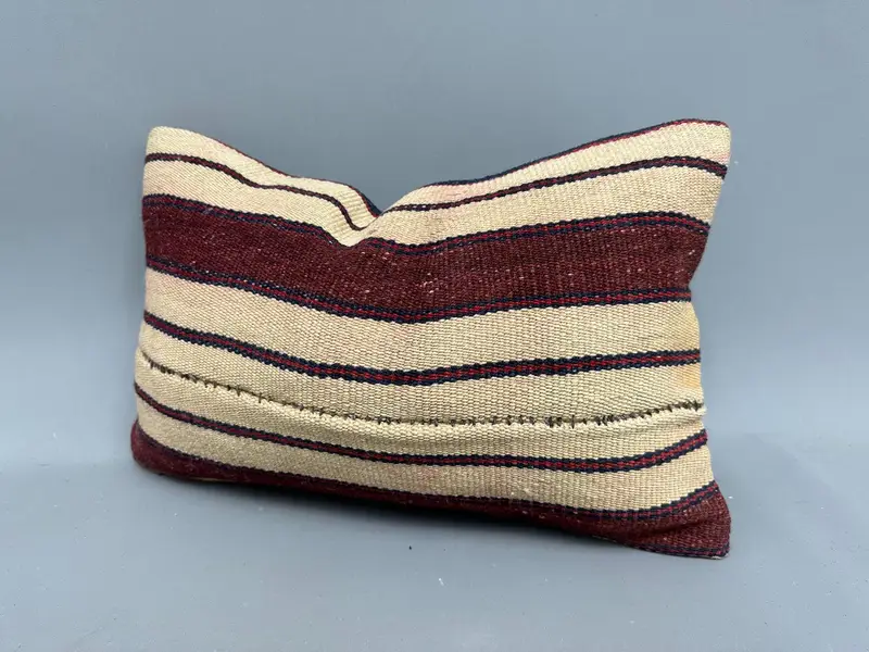 12x20 Beige Pillow Cover, Kilim Pillow Cover, Colorful Cushion Case, Interior Designer Pillow, Cushion, Home Decor Pillow, Floor Pillow - 3