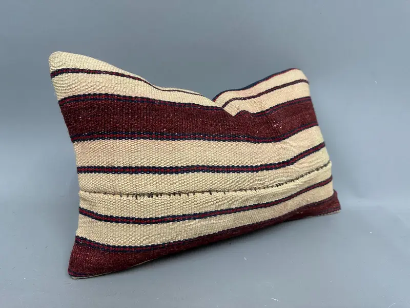 12x20 Beige Pillow Cover, Kilim Pillow Cover, Colorful Cushion Case, Interior Designer Pillow, Cushion, Home Decor Pillow, Floor Pillow - 2