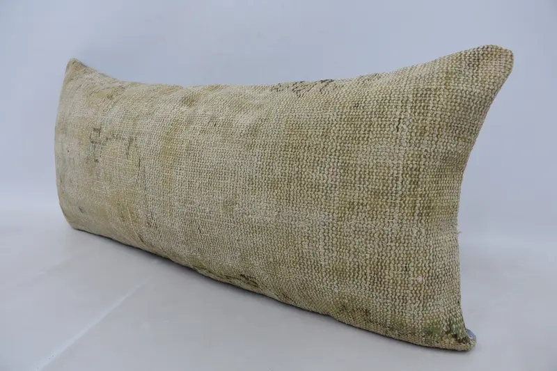 Cushion, 16x36 Beige Cushion Cover, Antique Pillows, Interior Designer Pillow, Handwoven Pillow Cover Cushion, Ethnical Kilim Rug Pillow - 4