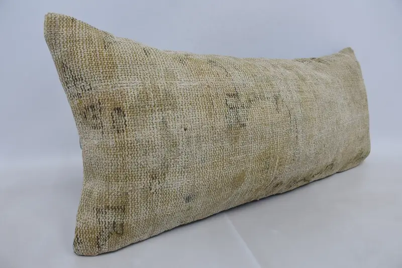 Cushion, 16x36 Beige Cushion Cover, Antique Pillows, Interior Designer Pillow, Handwoven Pillow Cover Cushion, Ethnical Kilim Rug Pillow - 3