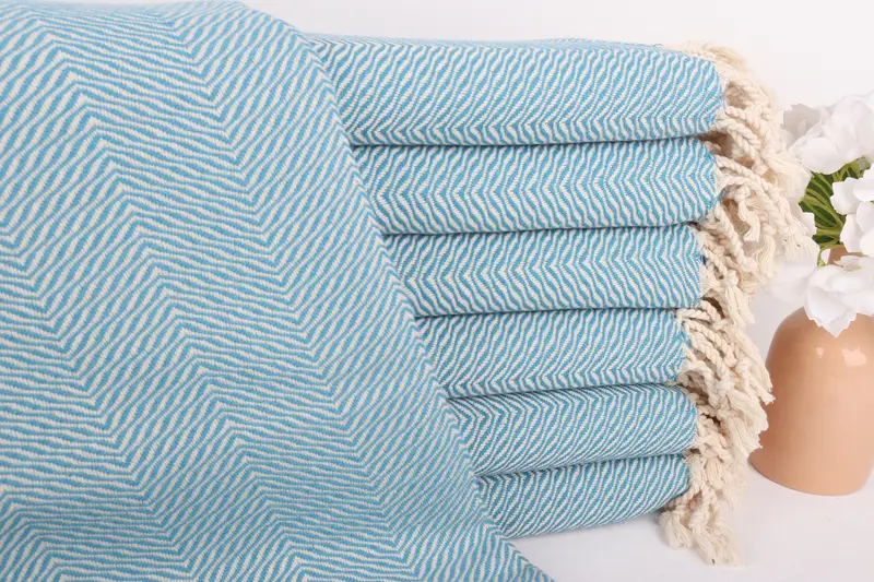 Bridesmaid Personalized Turquoise Turkish Cotton Towel, 40x71 Inches