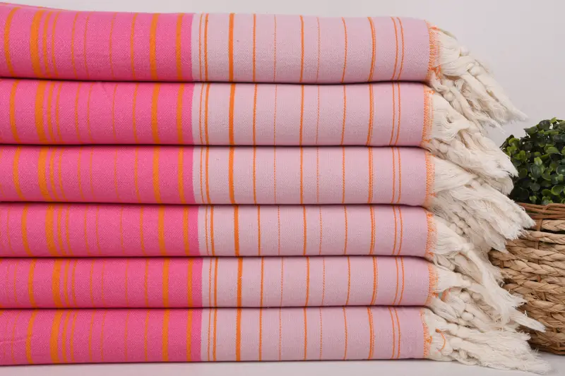 70x40 Cotton Striped Towel, Maid Of Honor Gift, Gift For Her, Thin and lightweight Turkish peshtemal, Luxury towel, Wedding Favors, Scarf Towel - 2