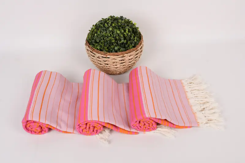 70x40 Cotton Striped Towel, Maid Of Honor Gift, Gift For Her, Thin and lightweight Turkish peshtemal, Luxury towel, Wedding Favors, Scarf Towel - 8