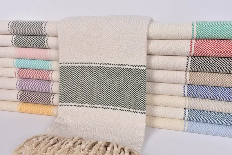 Personalized Towel Gift, Best Beach Towel, Home Decor Gifts, Guest Towel, Personalize Gift, 70x36 Cotton Herringbone Towel, Sand-resistant towel - 2