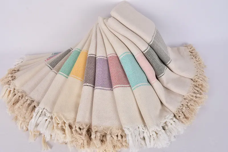 Personalized Towel Gift, Best Beach Towel, Home Decor Gifts, Guest Towel, Personalize Gift, 70x36 Cotton Herringbone Towel, Sand-resistant towel - 6