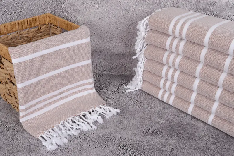 Personalized Gift For Her, Quick-dry towel, Turkish Towel Personalized, Bachelorette Party Favors, Bridesmaid Gifts, 70x40 Cotton Striped Towel - 3