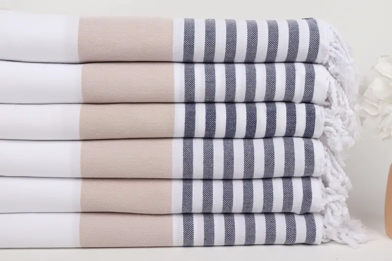 Best Beach Towel, 70x40 Cotton Striped Towel, Handmade Gift, Luxury Turkish beach towel for summer vacation, Gift For Her, Halloween Gifts - 3