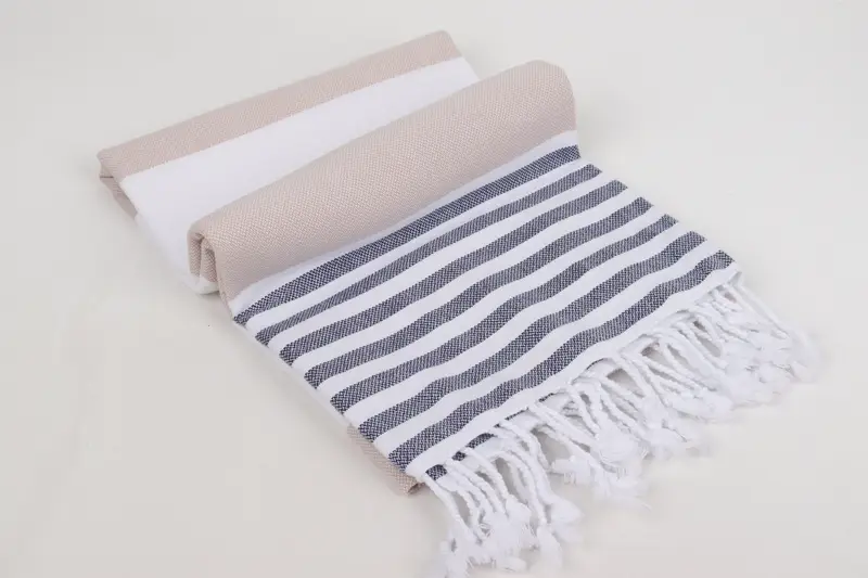 Best Beach Towel, 70x40 Cotton Striped Towel, Handmade Gift, Luxury Turkish beach towel for summer vacation, Gift For Her, Halloween Gifts - 6
