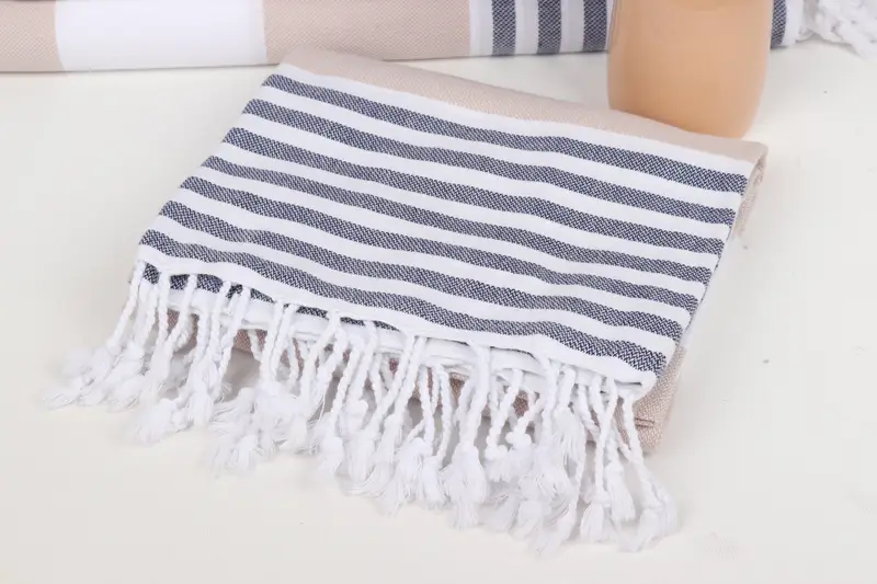 Best Beach Towel, 70x40 Cotton Striped Towel, Handmade Gift, Luxury Turkish beach towel for summer vacation, Gift For Her, Halloween Gifts - 5
