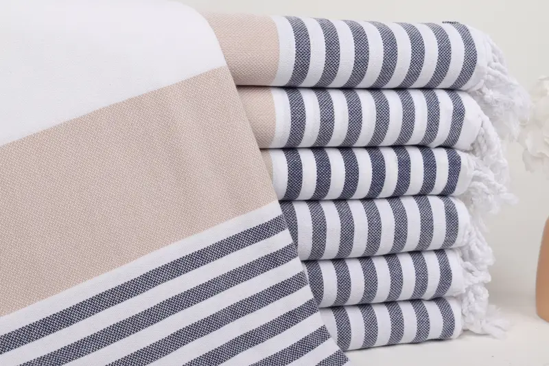 Best Beach Towel, 70x40 Cotton Striped Towel, Handmade Gift, Luxury Turkish beach towel for summer vacation, Gift For Her, Halloween Gifts - 1