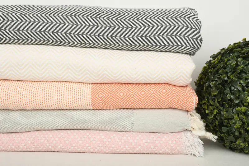 Personalized Bridesmaid Gift, Housewarming Gift, Family Gift Basket, Decorative Blanket, Shower Curtain, Woven Blanket, 80x80 Cotton Set of 6 Towel - 3