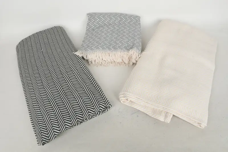 Personalized Bridesmaid Gift, Housewarming Gift, Family Gift Basket, Decorative Blanket, Shower Curtain, Woven Blanket, 80x80 Cotton Set of 6 Towel - 5