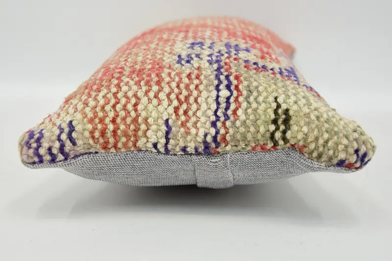 Cushion Case, Handmade Pillow Case, Pillow for Couch, Boho Pillow Sham Cover, Interior Designer Pillow, 8x16 Orange Pillow Cover, Tribal Pillow - 5