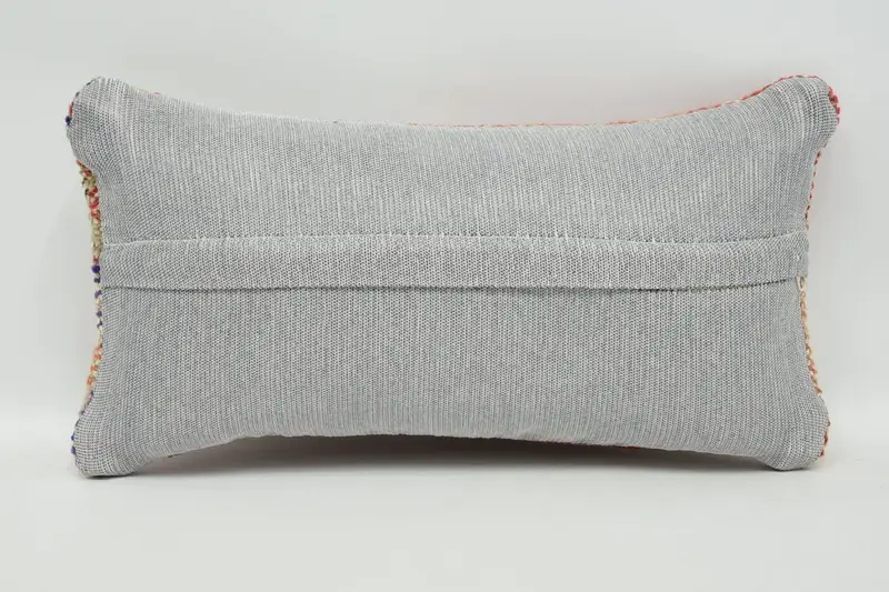 Cushion Case, Handmade Pillow Case, Pillow for Couch, Boho Pillow Sham Cover, Interior Designer Pillow, 8x16 Orange Pillow Cover, Tribal Pillow - 6