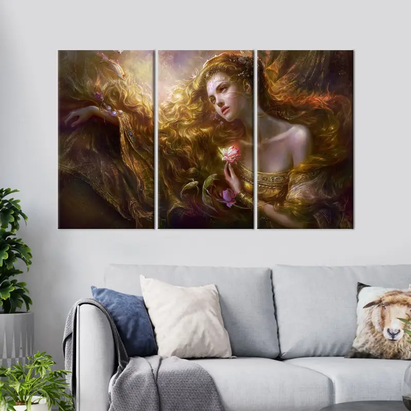 Lüks Kanvas Tablo: Kız Odanız için Zarif Kadın Portresi