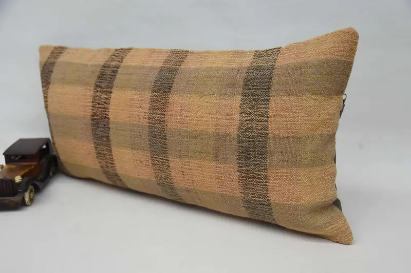 12x24 Orange Cushion Case, Tapestry Cushion Cover, Kilim Pillow Cover, Patio Pillow Cover, Vintage Kilim Pillow, Pillow Sham, Home Decor Pillow - 3