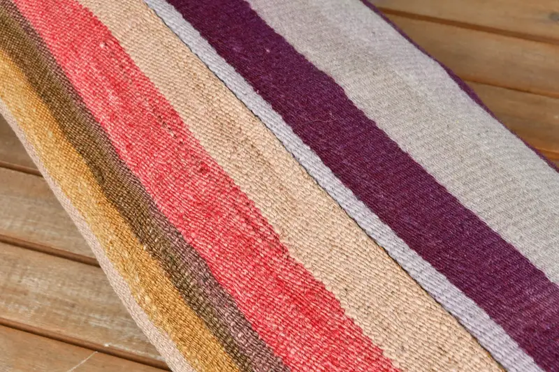 Antique Pillows, 12x36 Purple Pillow, Throw Kilim Pillow, Bright Pillow Case, Cushion Case, Vintage Kilim Throw Pillow, Nomadic Cushion - 4