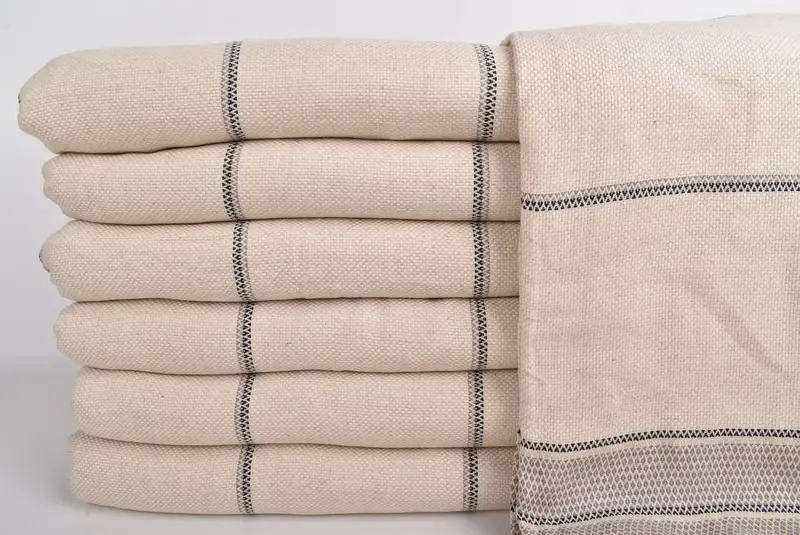 Throw Blanket, Monogram Blanket, Bachelorette Party Gifts Bridesmaids, 104x96 Cotton Striped Towel, Organic Throw, Throw Blanket Couch - 2